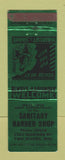 Matchbook Cover - Sanitary Barber Shop Two Rivers WI