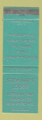 Matchbook Cover - Stewart's Lodge Iron River WI