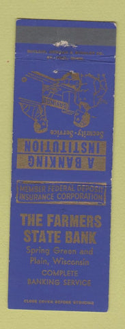 Matchbook Cover - Farmers State Bank Spring Green Plain WI
