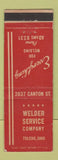 Matchbook Cover - Welder Service Company Toledo OH