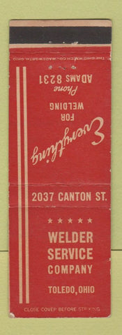 Matchbook Cover - Welder Service Company Toledo OH