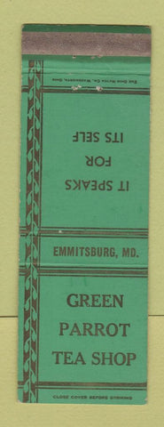 Matchbook Cover - Green Parrot Tea Shop Emmitsburg MD WEAR