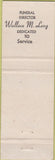 Matchbook Cover - Long Funeral Home Oley PA
