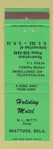 Matchbook Cover - Holiday Motel Shattuck OK