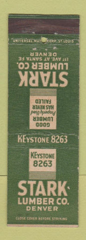 Matchbook Cover - Stark Lumber Denver Colorado