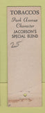 Matchbook Cover - Jacobson's Tobacco Pipes Denver Colorado Dunhill Comoy