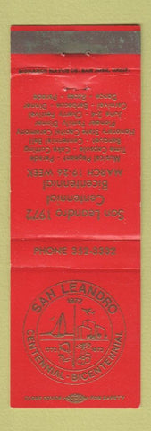 Matchbook Cover - San Leandro CA Centennial Bicentennial