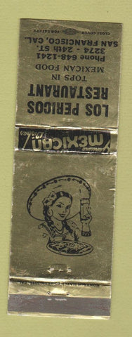 Matchbook Cover - Los Pericos Restaurant Mexican San Francisco CA WEAR