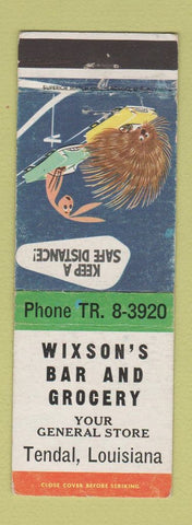 Matchbook Cover - Wixson's Bar and Grocery Tendal LA