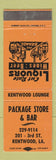 Matchbook Cover - Package Store Bar Liquor Kentwood LA