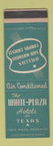 Matchbook Cover - White Plaza Hotels Dallas San Antonio Corpus Christi TX SAMPLE
