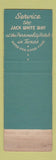 Matchbook Cover - White Plaza Hotels Dallas San Antonio Corpus Christi TX SAMPLE