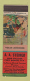 Matchbook Cover - AA Steiner Fort Worth TX Match Collector