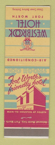 Matchbook Cover - Westbrook Hotel Fort Worth TX