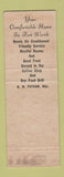Matchbook Cover - Westbrook Hotel Fort Worth TX