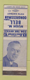 Matchbook Cover - Hugh Bell Congressman Election WORN
