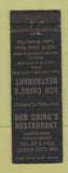 Matchbook Cover - Bob Ching's Restaurant Ocean City MD Chinese