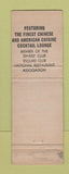 Matchbook Cover - Bob Ching's Restaurant Ocean City MD Chinese