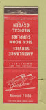 Matchbook Cover - Goodhew Ambulance Service WEAR