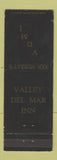 Matchbook Cover - Valley Del Mar Inn Sherman Oaks Santa Monica CA