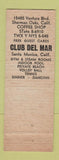 Matchbook Cover - Valley Del Mar Inn Sherman Oaks Santa Monica CA