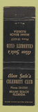 Matchbook Cover - Alan Gale's Celebrity Club Miami Beach FL WORN