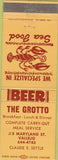 Matchbook Cover - The Grotto Vallejo CA