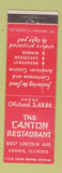 Matchbook Cover - Canton Restaurant Chinese Skokie IL