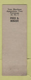 Matchbook Cover - Minzer's West Branch MI