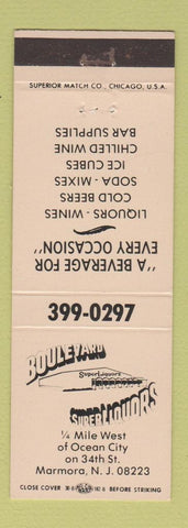 Matchbook Cover - Boulevard Liquors Marmora NJ