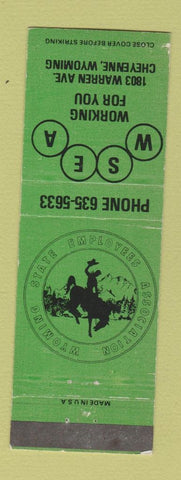 Matchbook Cover - Wyoming State Employees Association Cheyenne WY WEAR