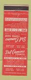 Matchbook Cover - Del Camino Courts El Paso TX