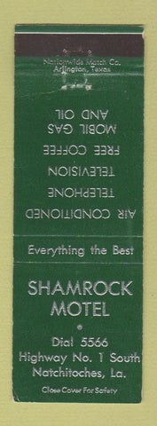 Matchbook Cover - Shamrock Motel Natchitoches LA WEAR