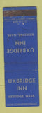Matchbook Cover - Uxbridge Inn MA WEAR