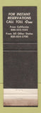 Matchbook Cover - Hill House Motor Hotel Fresno Bakersfield CA