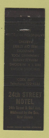 Matchbook Cover - 24th Street Motel Wildwood by the Sea NJ