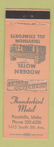 Matchbook Cover - Thunderbird Motel Pocatello ID