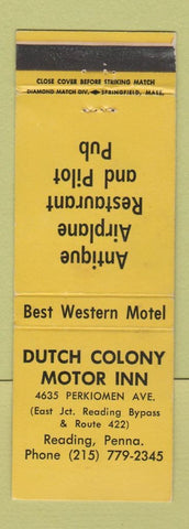 Matchbook Cover - Dutch Colony Motor Inn Reading PA