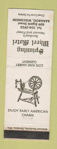 Matchbook Cover - Spinning Wheel Motel Baraboo WI WEAR
