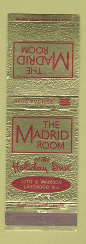 Matchbook Cover - Madrid Room Holiday Inn Lakewood NJ