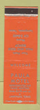 Matchbook Cover - Paula Motel Lampasas TX