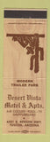 Matchbook Cover - Desert Vista Motel Tucson AZ