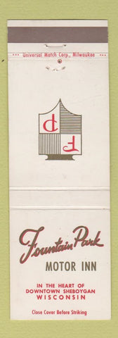 Matchbook Cover - Fountain Park Motor Inn Sheboygan WI