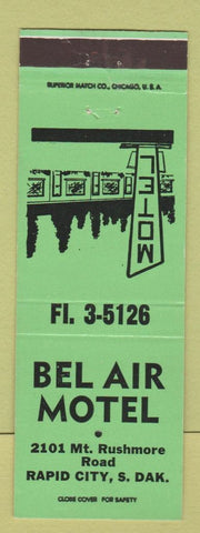 Matchbook Cover - Bel Air Motel Rapid City SD