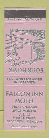 Matchbook Cover - Falcon Inn Motel Dearborn MI