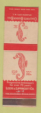 Matchbook Cover - Chalfonte Haddon Hall Atlantic City NJ WEAR