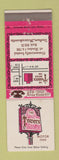 Matchbook Cover - The Towers Motor Inn Dedham MA