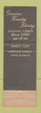 Matchbook Cover - Colts Neck Inn Colts Neck NJ