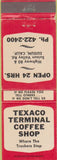 Matchbook Cover - Texaco oil gas Suisun CA WEAR