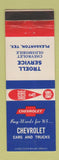 Matchbook Cover - 1965 Chevrolet Troell Oldsmobile Pleasanton TX WORN